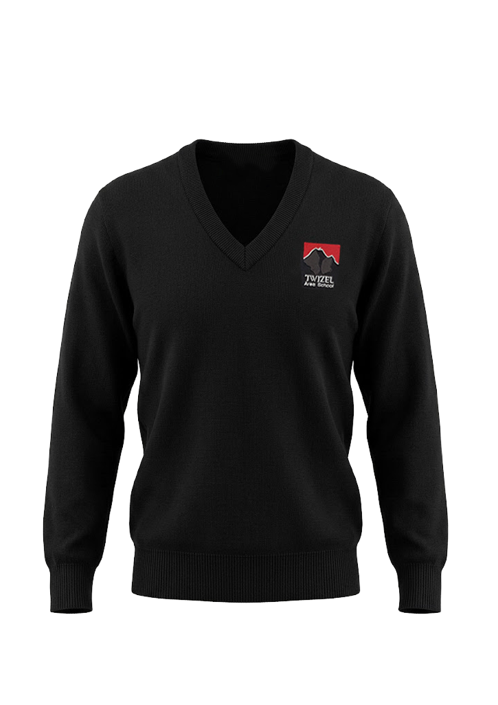 Twizel Area School V-Neck Jersey Black