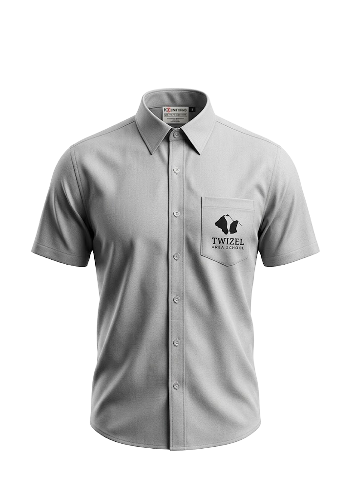 Twizel Area School Boys S/S Shirt (years 7-10) Grey