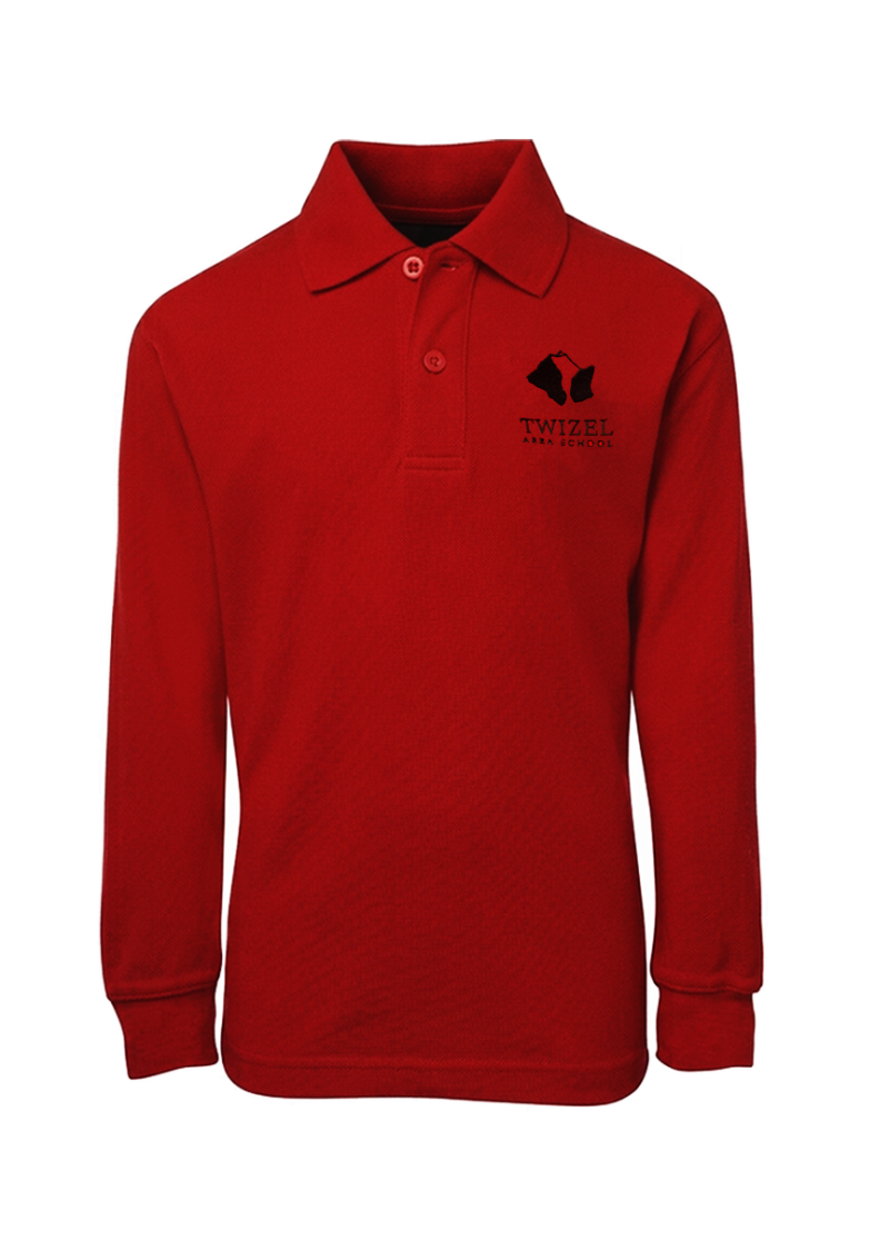 Twizel Long Sleeve Polo Years 1-6 Red
